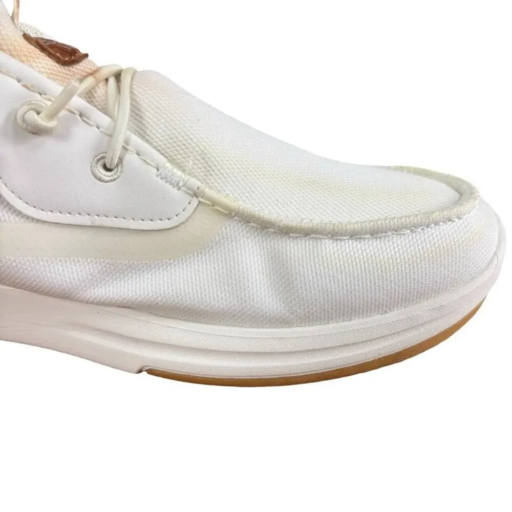 Hey Dude Wally Drift Mesh Canvas Slip On White Casual Shoes Coastal Summer sz 13